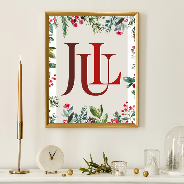 Jul (rød) - Plakat