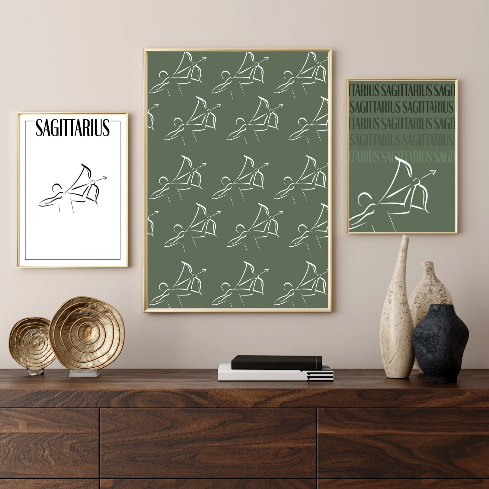 Skytte / Sagittarius Tapet - Håndtegnet Plakat