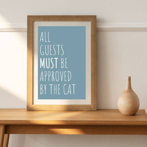 All guests must be approved - Plakat