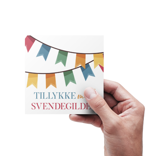 Tillykke med Svendegildet - Vimpler (Kort)