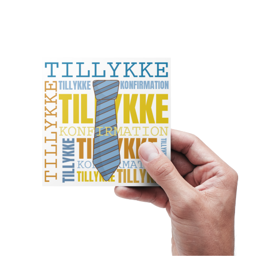 Tillykke med Konfirmationen - Slips (Konfirmationskort)