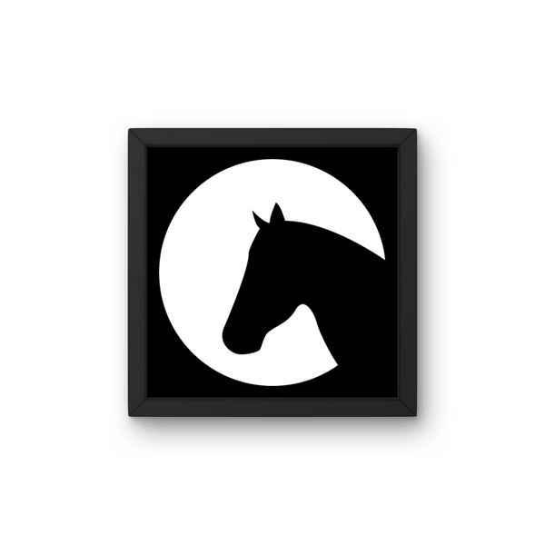 Silhouette - Hest - Plakat inkl. Ramme