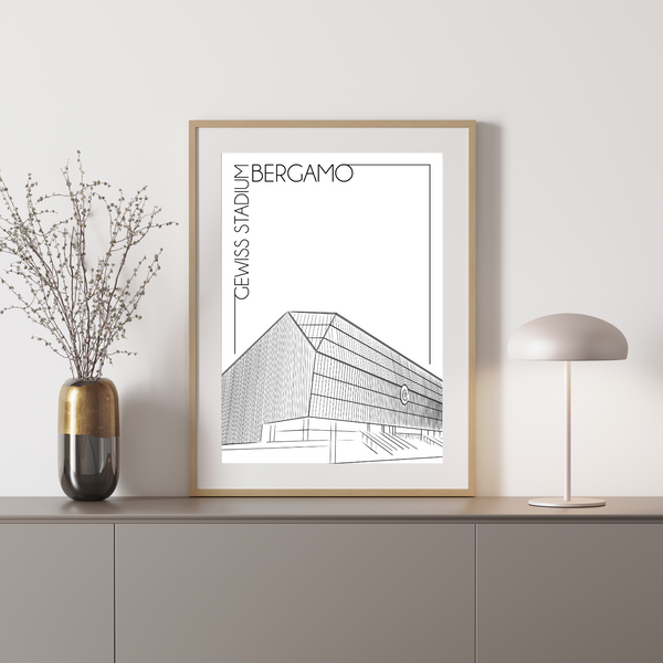 Gewiss Stadium - Håndtegnet Plakat