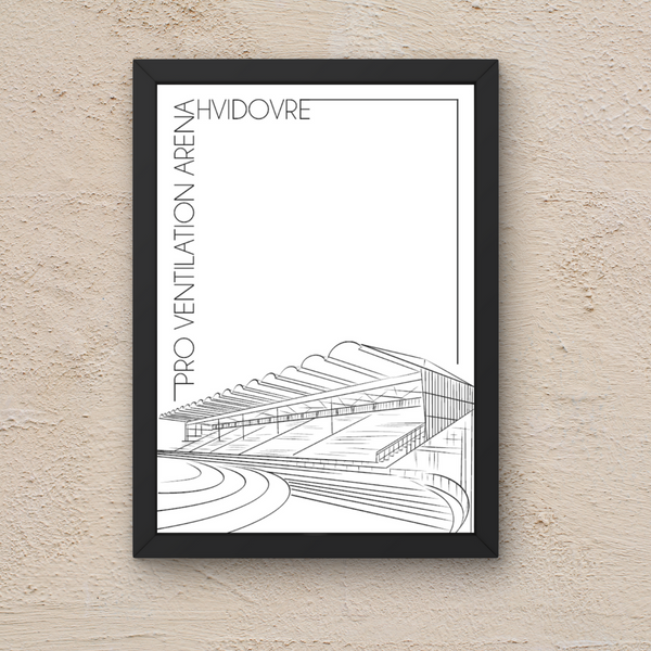 Pro Ventilation Arena Hvidovre - Håndtegnet Plakat