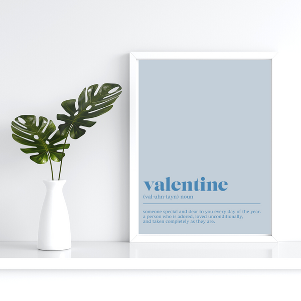 Valentine (meaning) Blå - Plakat