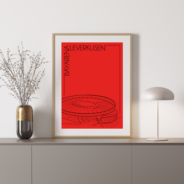 BayArena - Håndtegnet Plakat