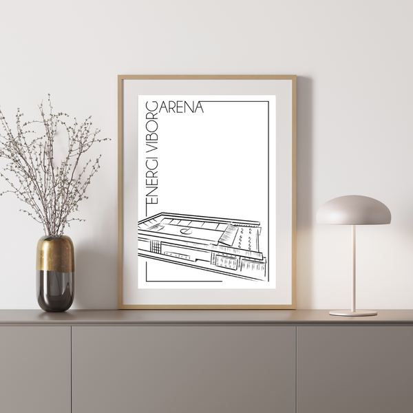 Energi Viborg Arena - Håndtegnet Plakat