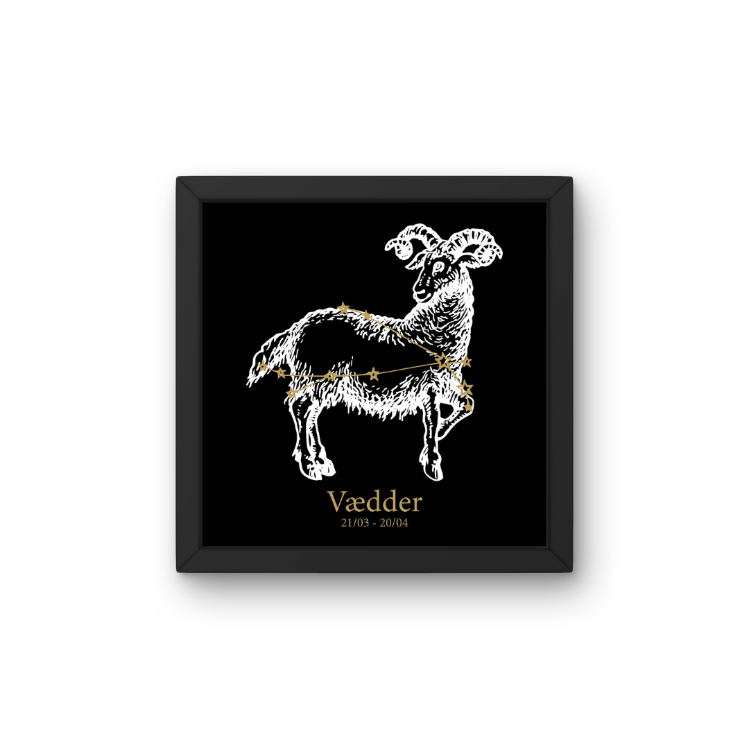 Stjernetegnet Vædderen  - Plakat inkl. Ramme