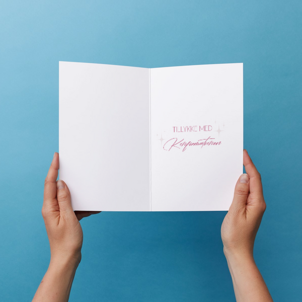 Tillykke med  Konfirmationen 1 - A4 Kort