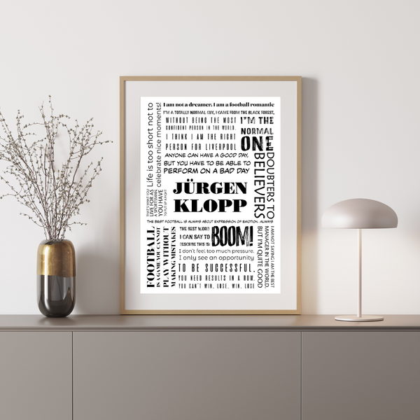 Jürgen Klopp Liverpool - Citatplakat