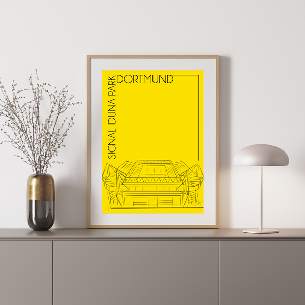 Signal Iduna Park  - Håndtegnet Plakat