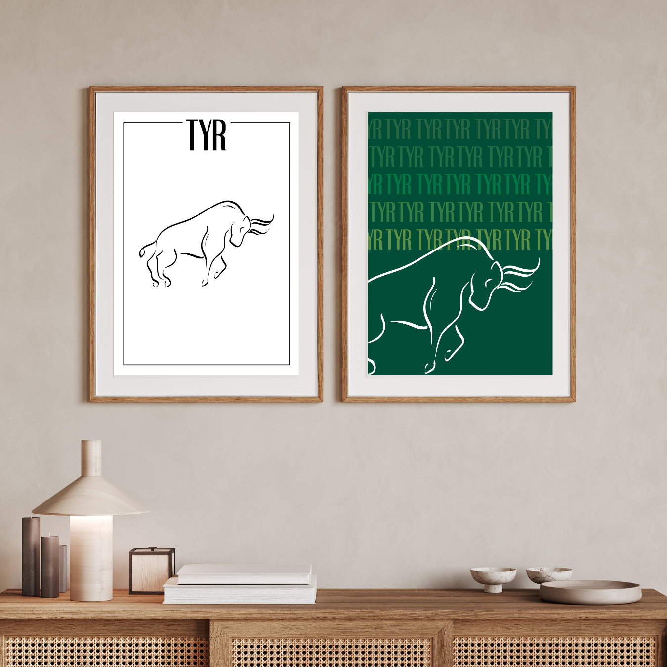 Tyr / Taurus - Håndtegnet Plakat