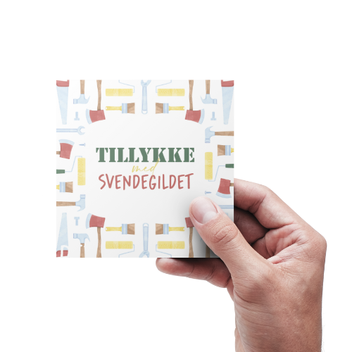 Tillykke med Svendegildet - Værktøj (Kort)