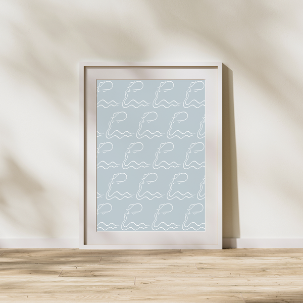 Vandmand / Aquarius Tapet - Håndtegnet Plakat