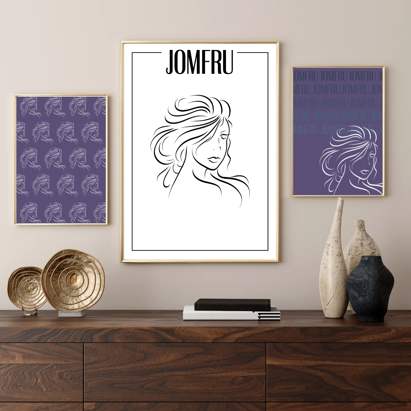 Jomfru / Virgo Tapet - Håndtegnet Plakat