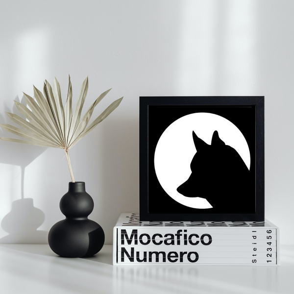 Silhouette - Hund - Plakat inkl. Ramme