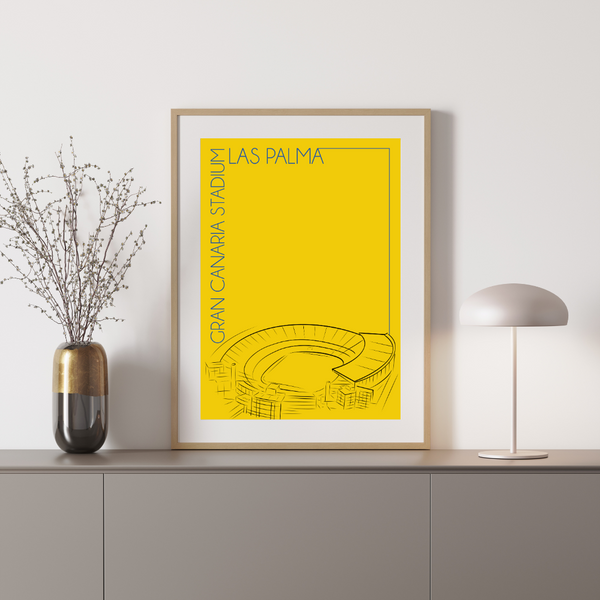 Gran Canaria Stadion - Håndtegnet Plakat