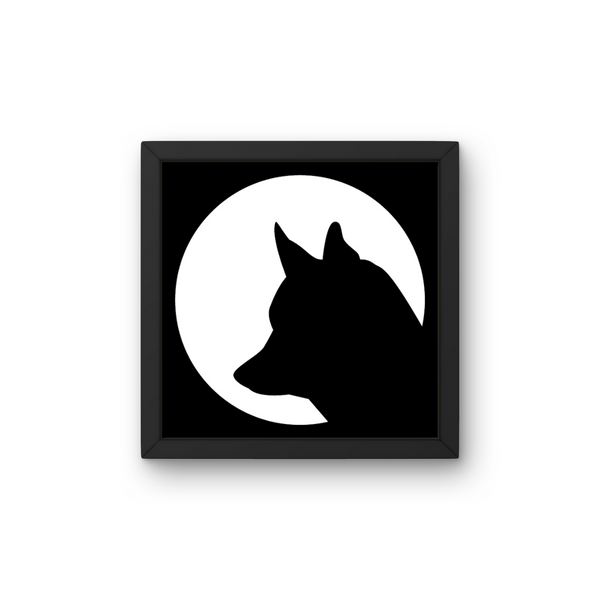 Silhouette - Hund - Plakat inkl. Ramme