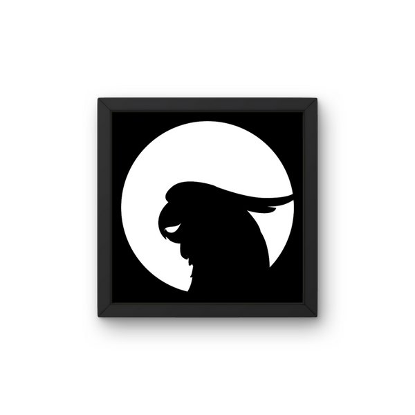 Silhouette - Papegøje- Plakat inkl. Ramme