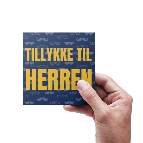 Tillykke til Herren - Moustaches (Kort)