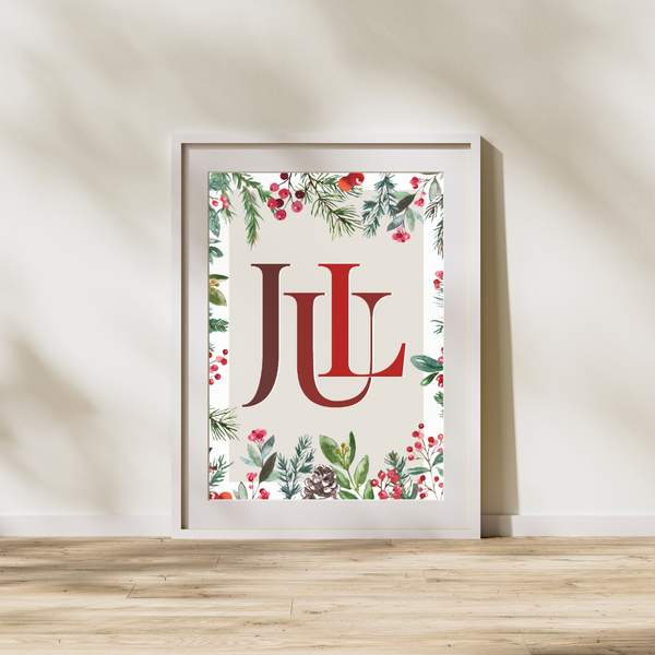 Jul (rød) - Plakat