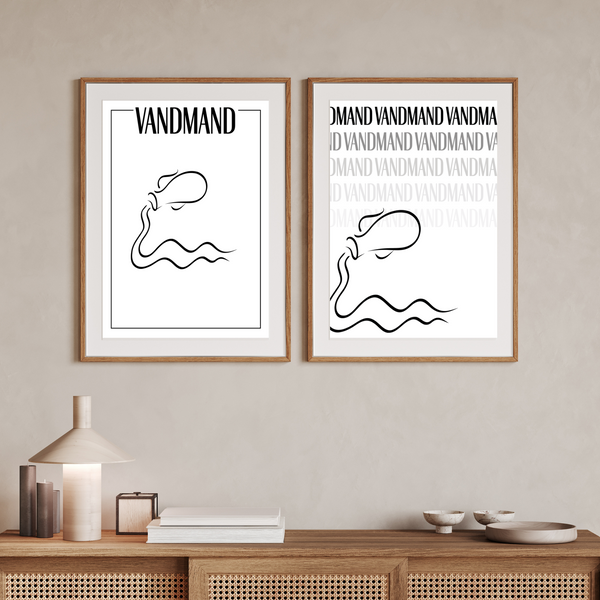 Vandmand - Håndtegnet Stjernetegns Citat Plakat