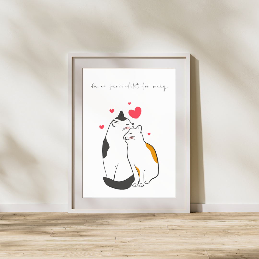 Du er purrrrfekt for mig - Plakat