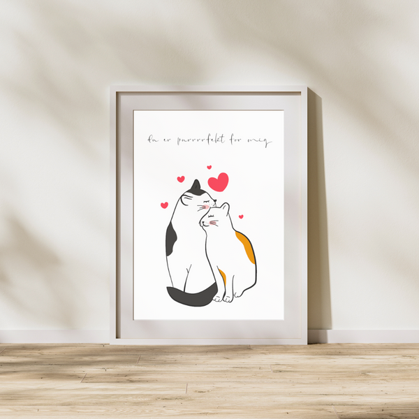 Du er purrrrfekt for mig - Plakat
