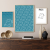 Fisk / Pisces Tapet - Håndtegnet Plakat