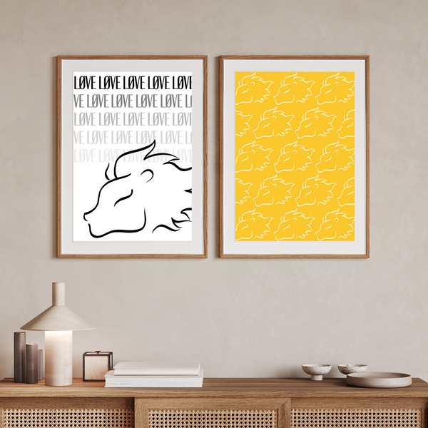 Løve - Håndtegnet Stjernetegns Citat Plakat