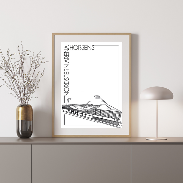 Nordstern Arena Horsens - Håndtegnet Plakat
