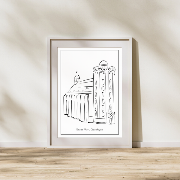 The Round Tower - Hand Drawn Plakat