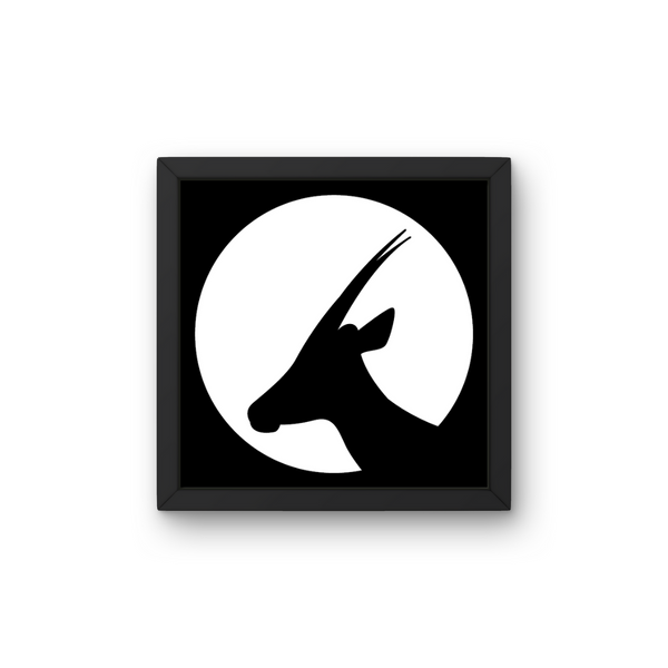 Silhouette - Gazelle - Plakat inkl. Ramme