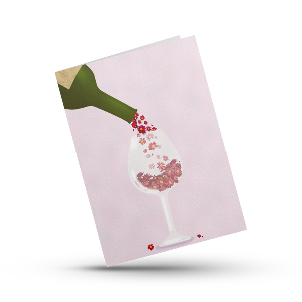 Pouring Røde Margueritter - Lykønsknings Kort
