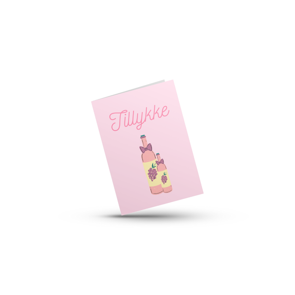 Tillykke - Girly Wine Pair (Minikort)