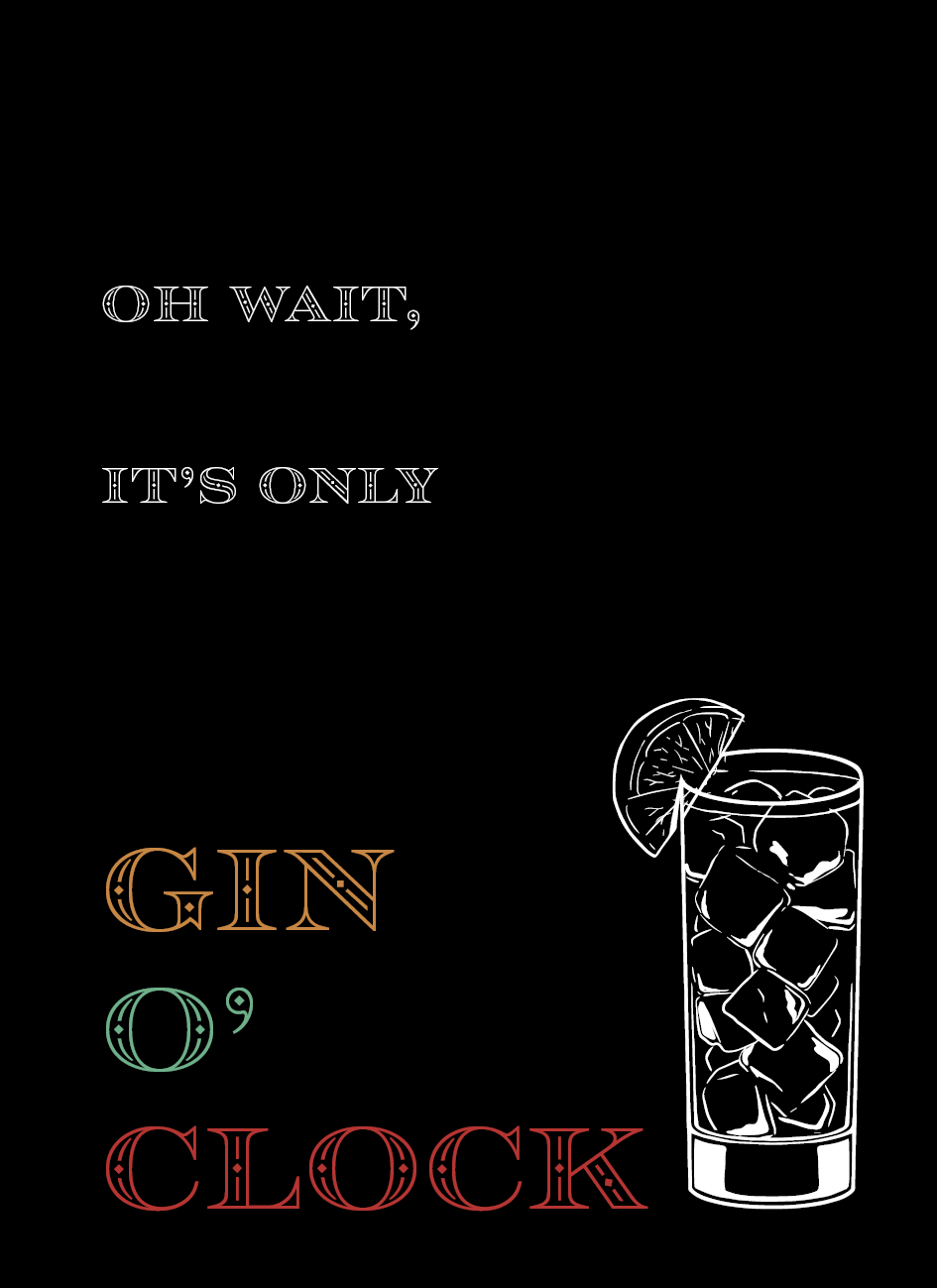 It's Only Gin o'clock - Minikort