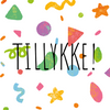 Tillykke! Confetti Minikort