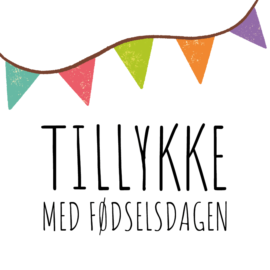 Tillykke med Fødselsdagen - Vimpler (Minikort)
