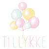 Tillykke - Balloner (Minikort)