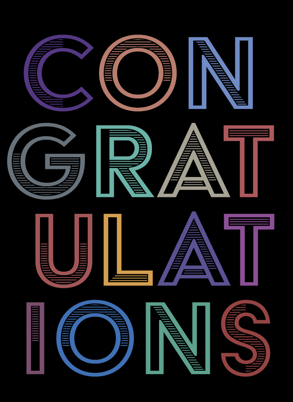 Congratulations - Minikort
