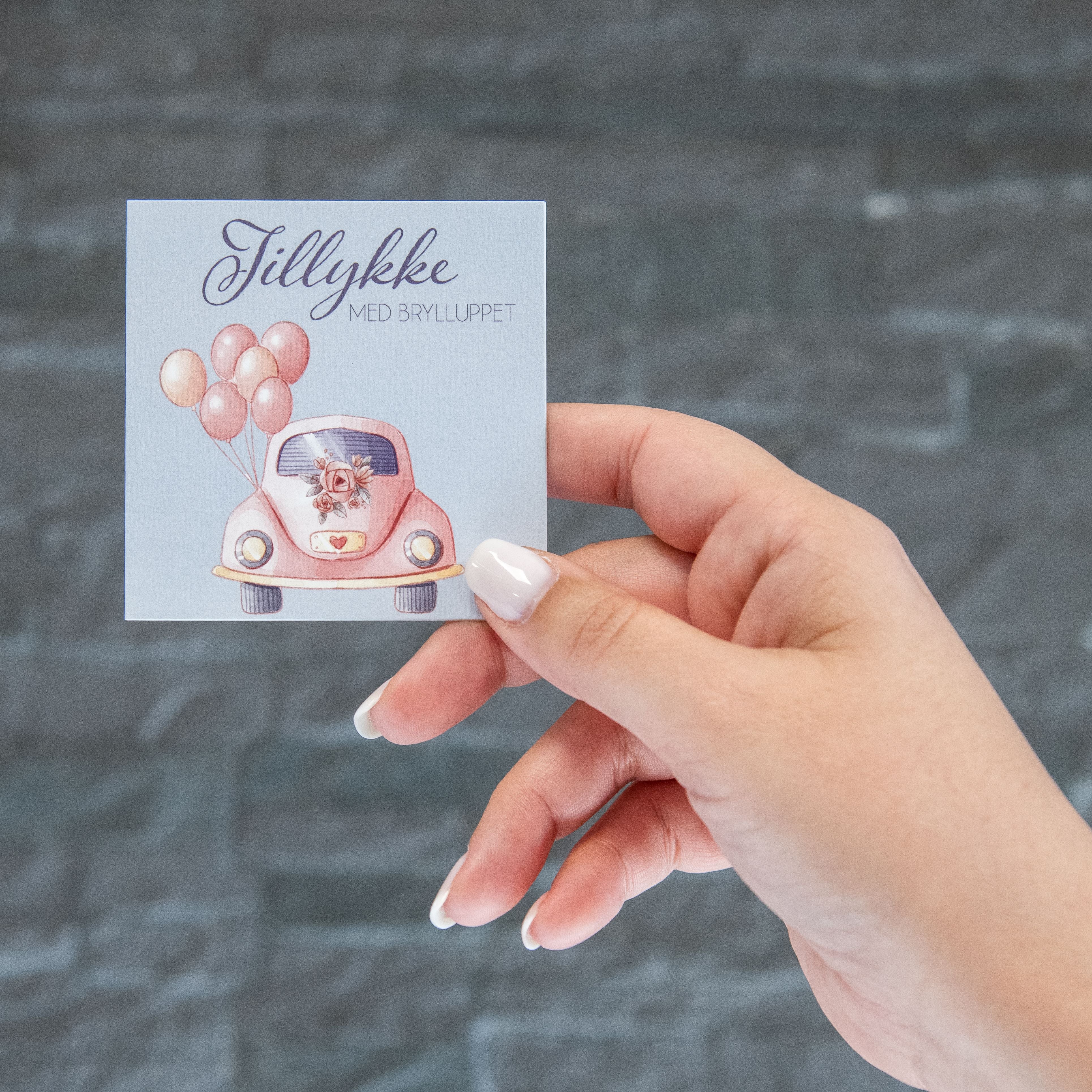 Tillykke med Brylluppet - Bil (Minikort)