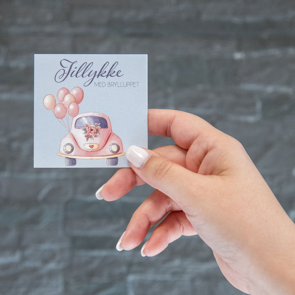 Tillykke med Brylluppet - Bil (Minikort)