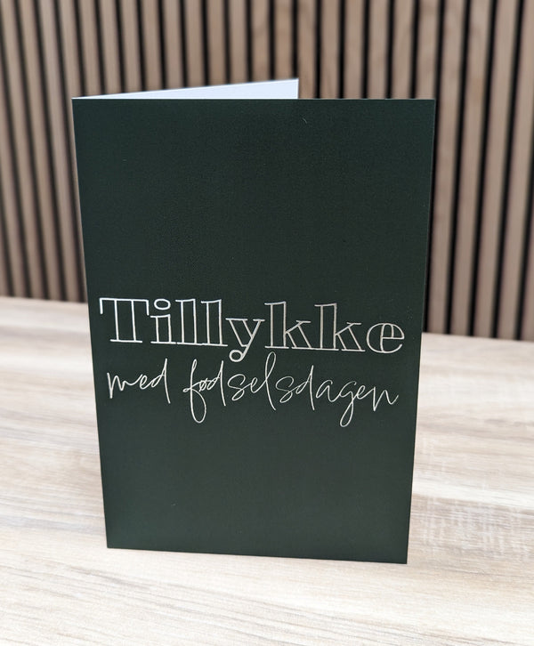 Tillykke med Fødselsdagen - Grøn (Foliekort)
