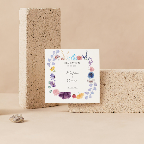 Wildflower Save the Date invitationer