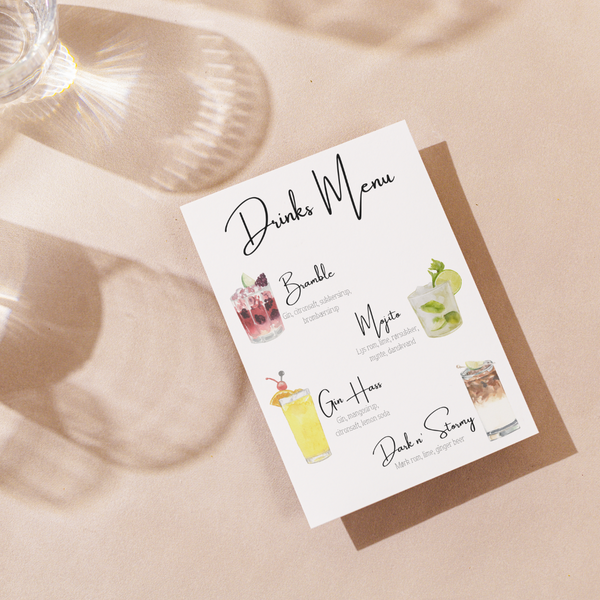 Wildflower Drinks Menu