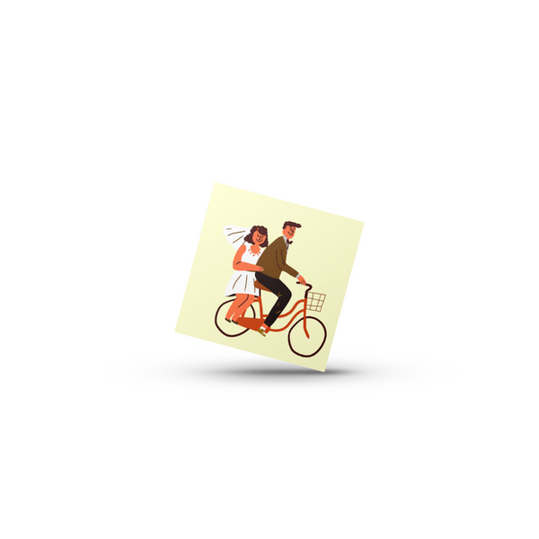Brudepar cykler (Minikort)