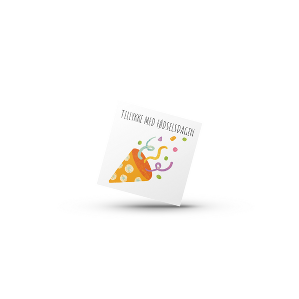 Tillykke med Fødselsdagen - Confetti (Minikort)