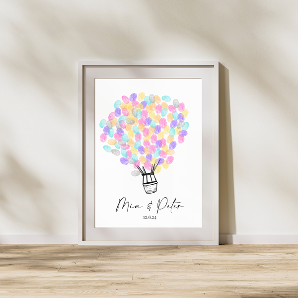 Fingeraftryksplakat - Luftballon (Design selv)