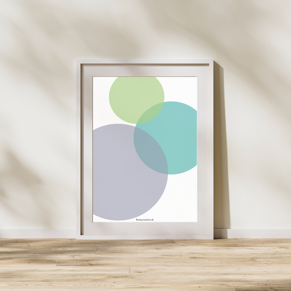 Abstrakt Store cirkler 1 - Plakat