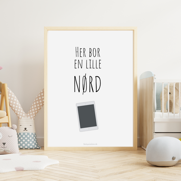 Her bor en lille Nørd  - Plakat